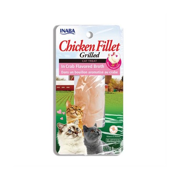 Pamlsok Inaba Churu Grilled cat Kura v krabom vývare 1 ks 25 g
